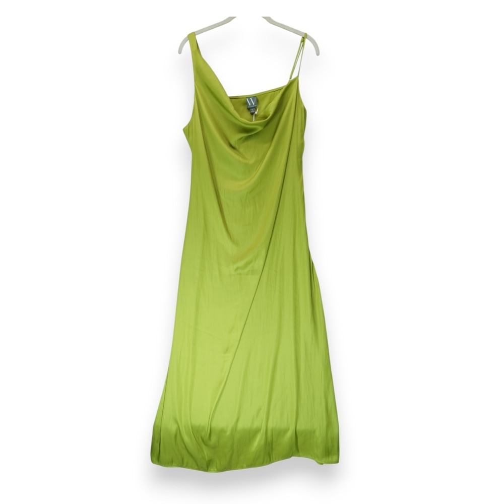 NWT Worthington Sleeveless‎ Maxi Dress Green Women's XL Side Zip MSRP $100